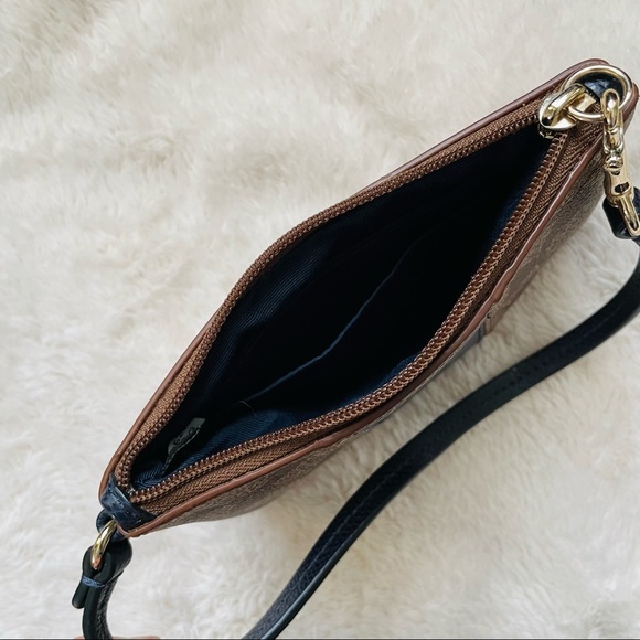 Coach Signature Wristlet with Navy Accent - Picture 5 of 8